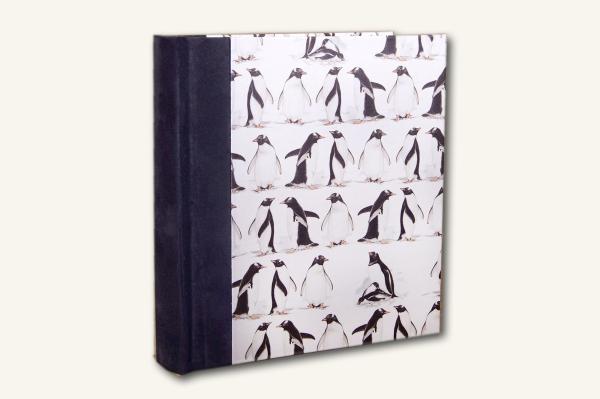 Klassisches Album für Fotos "Pinguine", handgemacht, zum Einkleben
